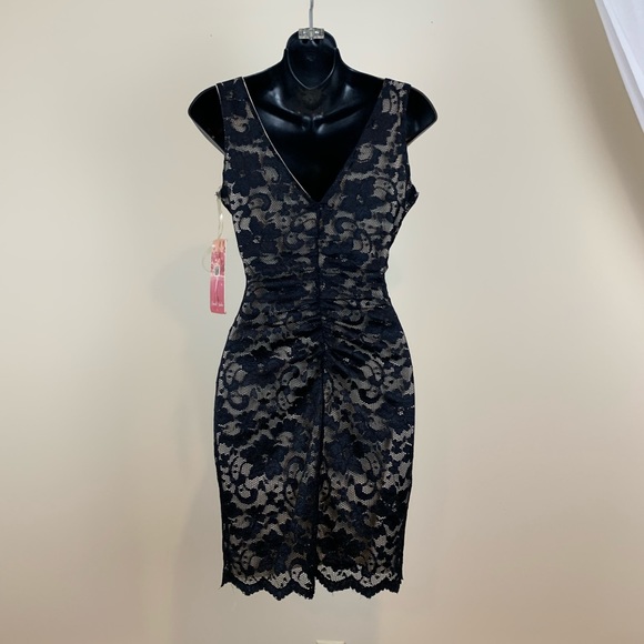 NWT Emerald Sundae black lace dress, size junior medium - Picture 3 of 4